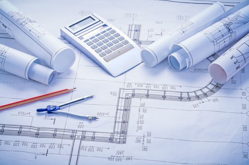 Architect plans and calculator