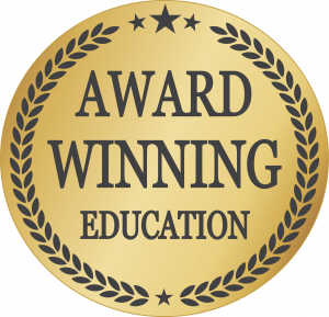 award winning education official seal